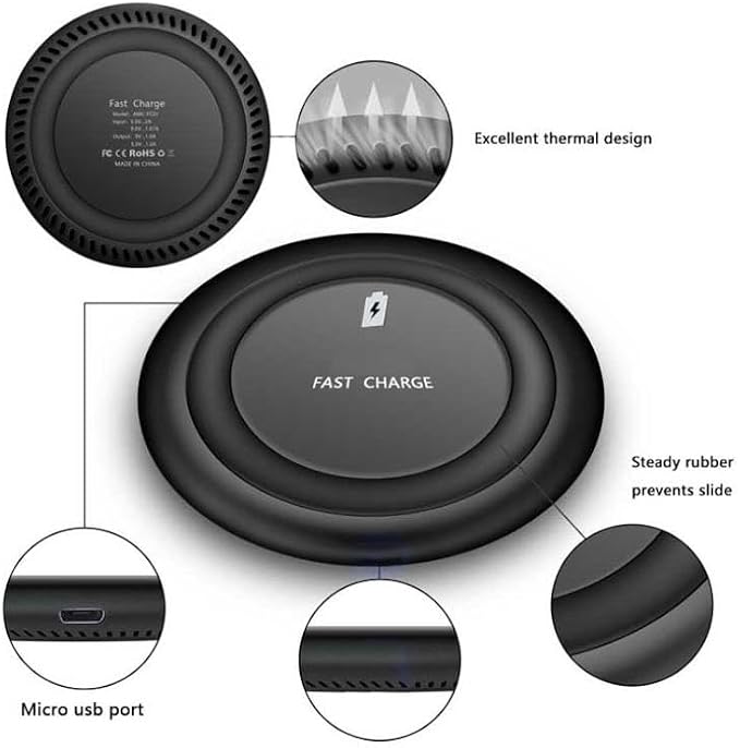 Wireless Charger Fast 7.5W and 10W Compatible with Sonim XP Pro Charging Pad Slim