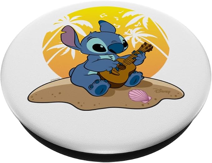 Lilo &amp Stitch - Stitch Summer Uke PopSockets Adhesive PopGrip