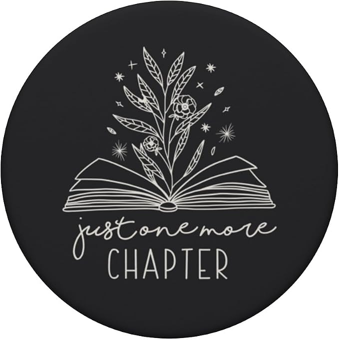 Just One More Chapter Floral Book Lover Reading Design PopSockets PopGrip for MagSafe