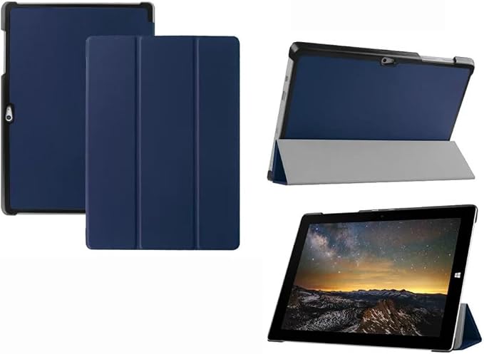 Tablet Cover for Microsoft Surface 3 10.8 (2015 Release) Ultra Slim Folio Stand Lightweight Sleep/Wake Up Leather Case for Microsoft Surface 3 1645 1657 10.8 inch (KST-Dark Blue)