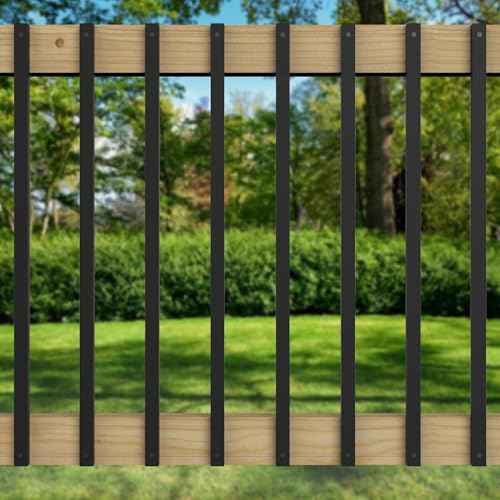 25 Pack Rectangle Staircase Balusters, 36" Black Metal Deck Spindle and Stairs Railing, Hollow Rectangle Deck Balusters for Porch Railing