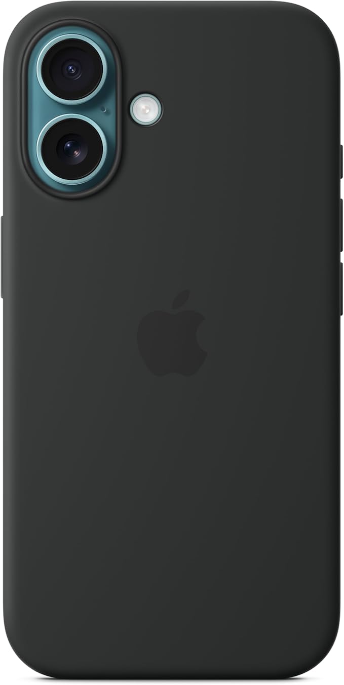 Apple iPhone 16 Silicone Case with MagSafe and Camera Control: Lightweight Phone Case, Wireless Charging Compatible, Smooth Matte Finish; Black