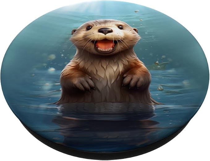 Cute Adorable Sea Otter PopSockets PopGrip for MagSafe