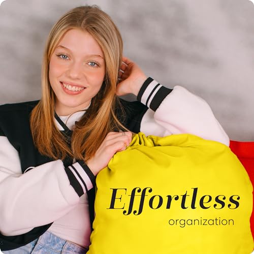 Nylon XL Laundry Bag - Locking Drawstring Closure, Machine Washable, These Large Bags Will Fit a Laundry Basket and Strong Enough to Carry up to Two Loads of Clothes (Yellow | 30" x 40") - color: Yellow, size: 30" x 40"