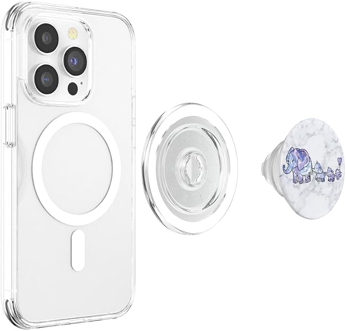 3 Kiddos Mama Elephant - 3 kids - Elephant Mom Phone Grip - PopSockets Adhesive PopGrip