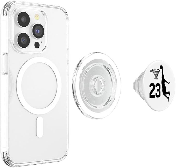 Number 23 #23 Basketball Gifts for Men Boys Teens Kids PopSockets Adhesive PopGrip