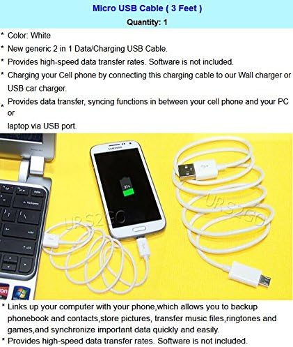 (Quick Charge) External Special Desktop Wall Home USB/AC Battery Charger + Micro Sync Data Cable Cord 3ft Compatible with Samsung Galaxy J3 Prime SM-J327T Phone