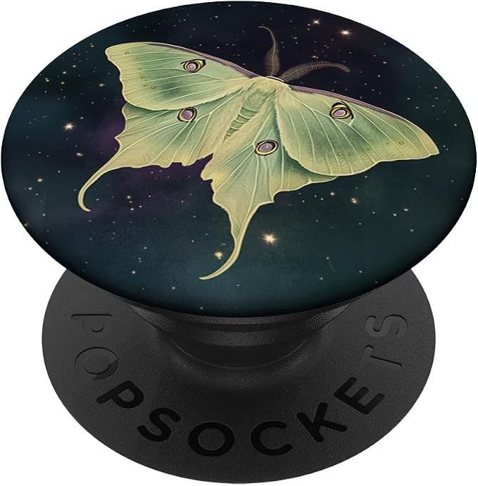Luna Moth Green Moth Gothic Nature Whimsical Butterfly PopSockets PopWallet for MagSafe