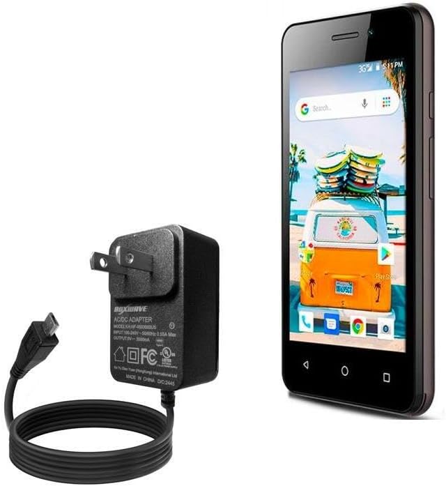 BoxWave Charger Compatible with Yezz Andy 4E7 - Wall Charger Direct (15W) Rapid Charge Your Device with Built-in 3ft Cable
