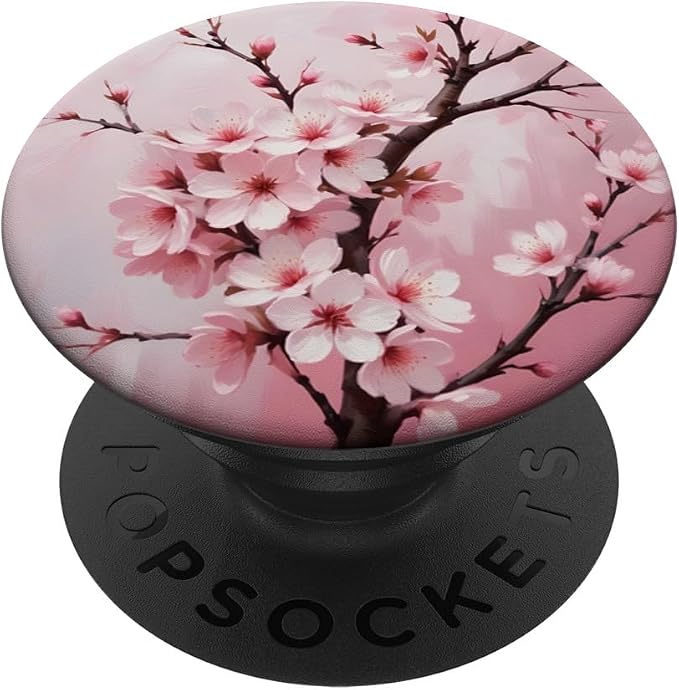 Pink Flower Cherry Blossom Floral Sakura PopSockets Adhesive PopGrip