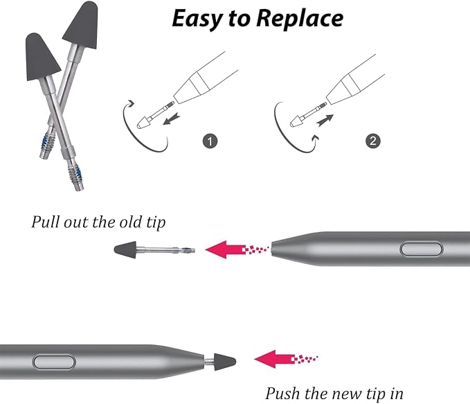 Tab Pen Plus Pen Nibs Compatible with Lenovo Tab Pen Plus Tab Pen Plus Nibs Replacement for Lenovo Tab Pen Plus Tips 4096 Pressure Sensitivity