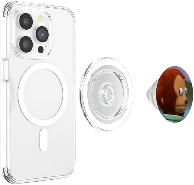 Meme Monkey Stuffed Hiding a Secret Funny Picture Design PopSockets Standard PopGrip