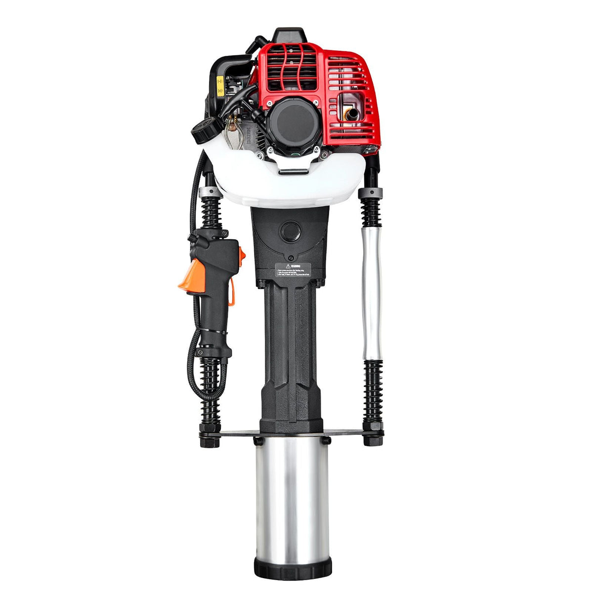 52cc Gas-Powered T Post Driver, 2-Stroke Engine Gasoline Fence Piling Pounder, 1300W Portable Piledriver with 3 Post Driving Head(49/69/100 mm) , For Farm, Ranch Fencing, Road Improvements