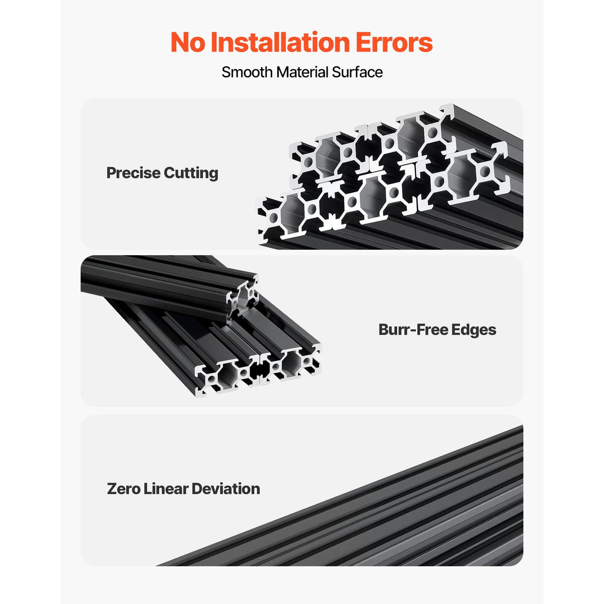 5PCS 2040 Aluminum Extrusion Profile, 78.74 Inch 2000 mm, V Slot European Standard Anodized Linear Rail, High-Strength Extruded Aluminum Rail, for 3D Printer Parts and CNC DIY Workbench, Black