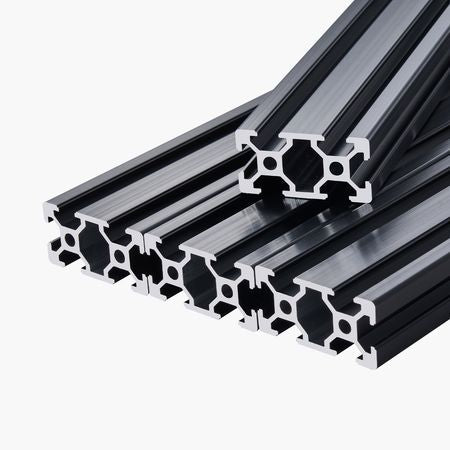 5PCS 78.7 in (2000mm) T Slot 2040 Aluminum Extrusion Profile, European Standard Anodized Linear Rail, High-Strength Extruded Aluminum Rail for 3D Printer, CNC Machine DIY, Laser Engraving, Black