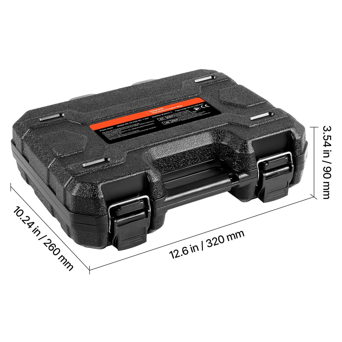 5PCS VUS Pressing Kit, 4PCS Press Rings (1/2", 3/4", 1", 1-1/4") & R8 Actuator - Compatible with ProPress Copper Pipes, Work with 24KN Compact Press Tools for 180° Operation