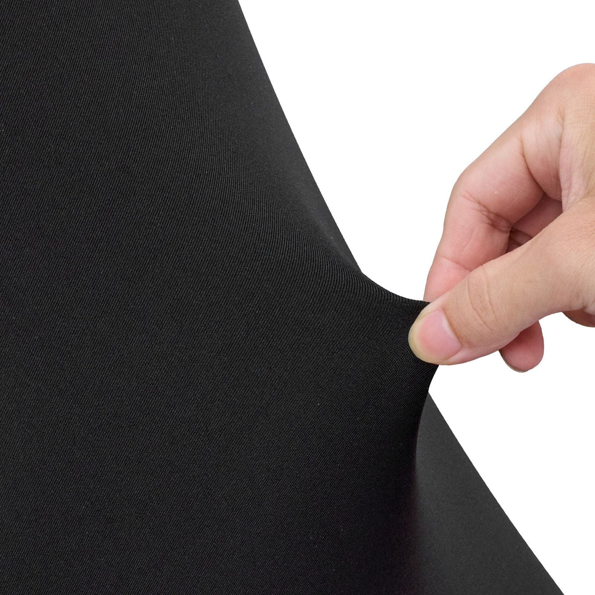 6 Pack Table Cloth for 8FT Rectangular Fitted Events, Wrinkle-Resistant Stretch Black Table Covers, Washable Spandex Tablecloth Protector, for Party, Wedding, Cocktail, Banquet, Festival