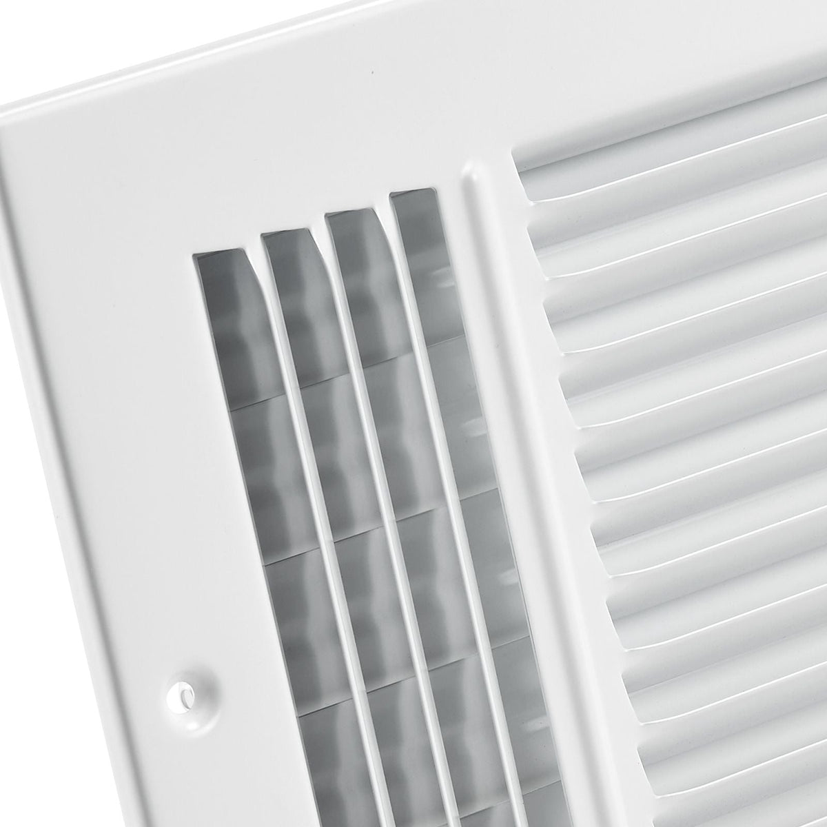 6 x 10 Inch Floor Registers, 6-Pack Floor Vents, HVAC 3-Direction Iron Vent Grilles for Home/Office Wall & Ceiling, Rustproof Anti-Peeling Air Vents Deflector Adjustable with Metal Damper, White