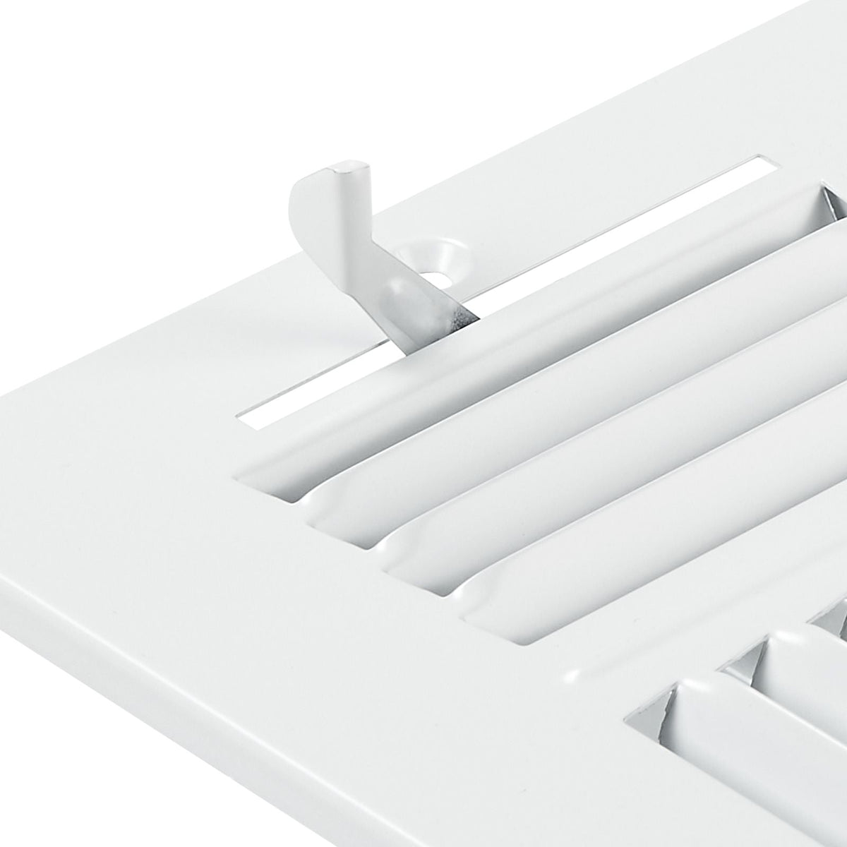 6 x 10 Inch Floor Registers, 6-Pack Floor Vents, HVAC 3-Direction Iron Vent Grilles for Home/Office Wall & Ceiling, Rustproof Anti-Peeling Air Vents Deflector Adjustable with Metal Damper, White
