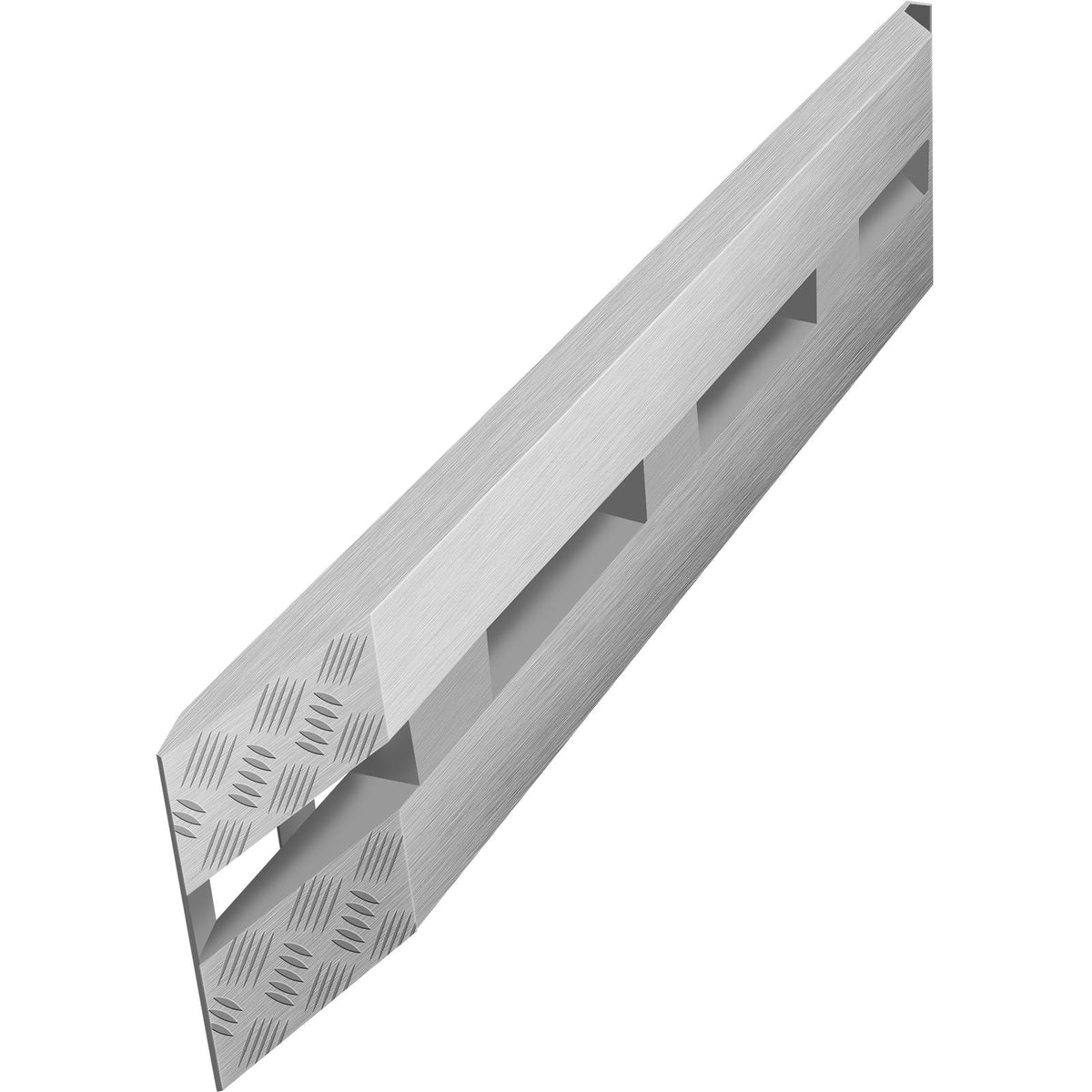 60'' X 12'' Aluminum Trailer Ramps 6000LBS Total Beavertail Hook End 1 Pair 2 Ramps