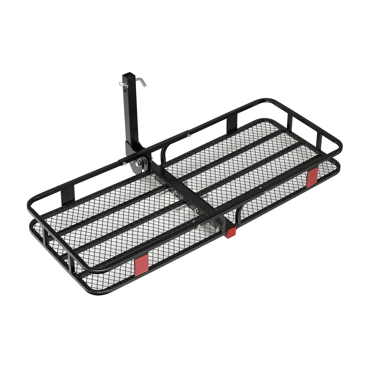 60" x 24" x 6", Hitch Cargo Carrier, 500 lbs Capacity Hitch Cargo Carrier with Cargo Net with Hook & Waterproof Cargo Bag, Folding Hitch Mount Cargo Carrier with Ratchet Straps, Fit for SUVs