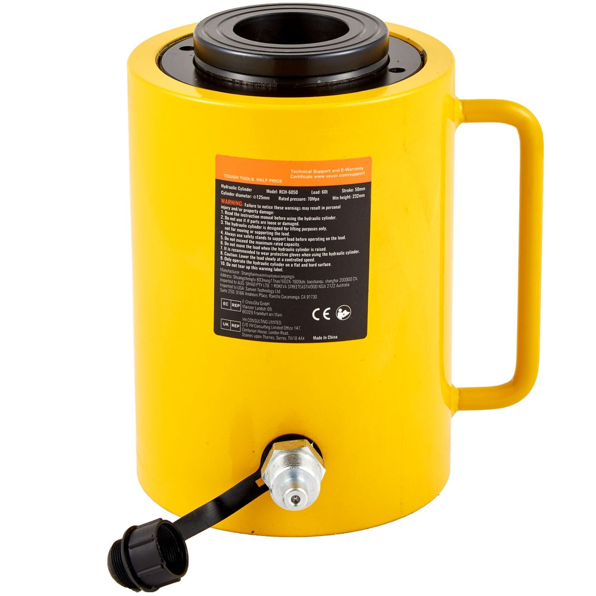 60ton 50mm Hollow Plunger Hydraulic Cylinder Jack