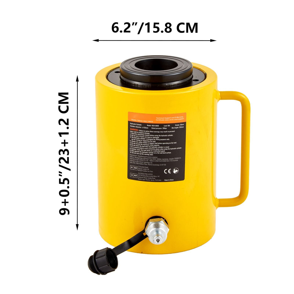 60ton 50mm Hollow Plunger Hydraulic Cylinder Jack