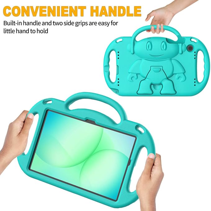 Kids Case for Samsung Galaxy Tab A11+ Plus/A9+ Plus 11 Inch Black | Shockproof Lightweight Protective Cover with Handle Stand and Adjustable Strap Fit for Galaxy Tab A11+ 2025/A9+ 2023