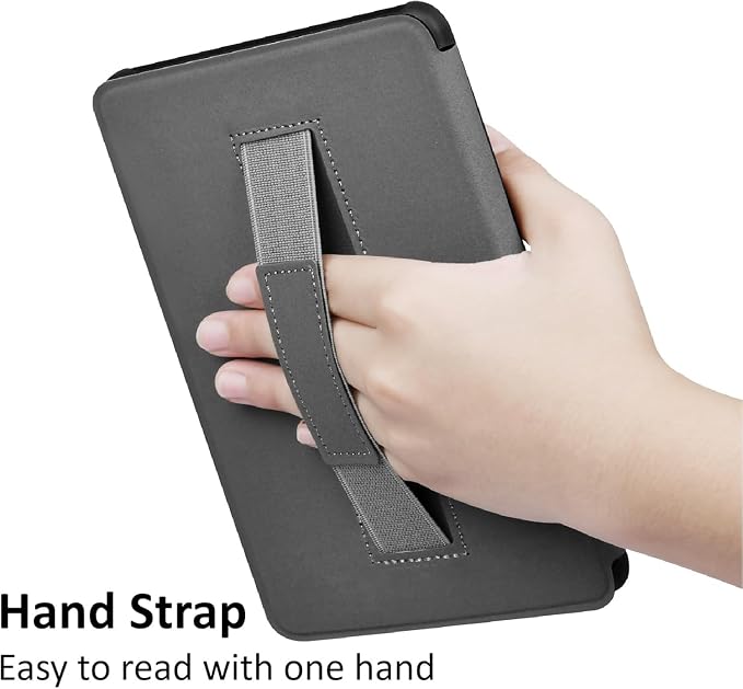 Case for Kindle Paperwhite 12th Gen 2024. Kindle Colorsoft Signature Edition Lightweight PU Leather Protective Cover with Auto Sleep/Wake Hand Strap Baseball