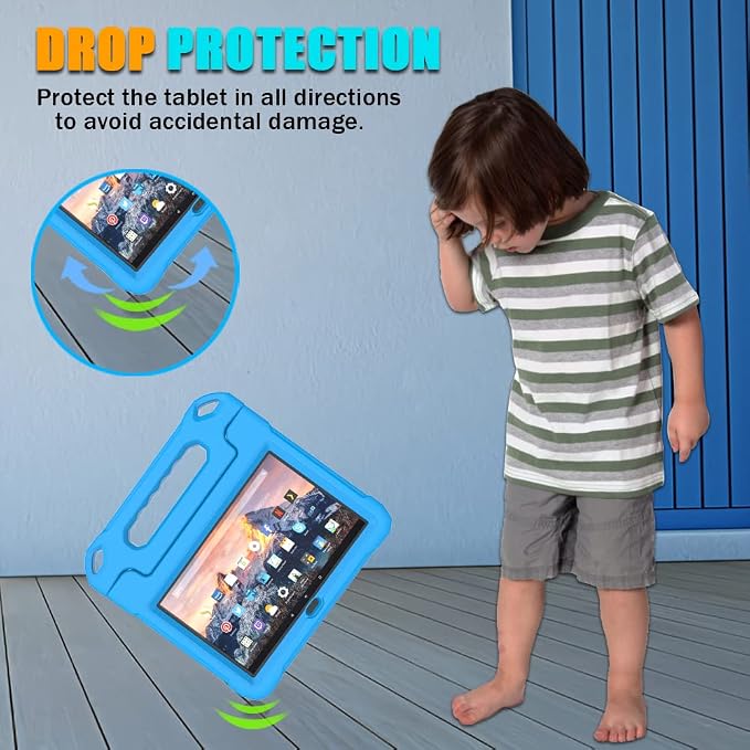 DJ&ampRPPQ Kids CaseEVA Strong Anti Drop is Suitable for 10 inch Tablet. Not Compatible with Ipad 10in Tablet Black