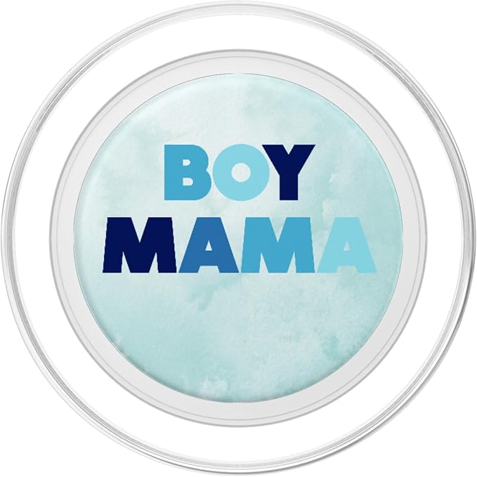 Trendy Boy Mama Blue Color Bluish Boy Mom Mother's Day PopSockets Adhesive PopGrip