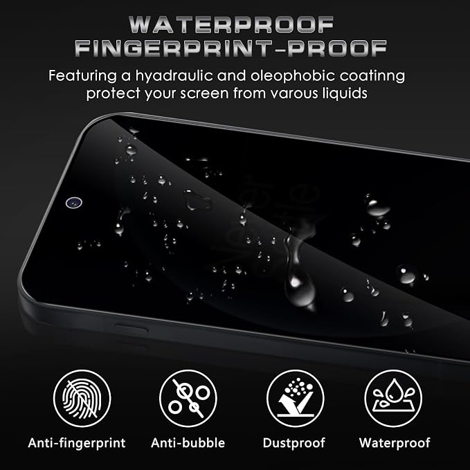 4 Pack Nothing Phone (3a) Pro 5G Privacy Screen Protector 2 Pack Privacy Tempered Glass Film and 2 Pack Camera Lens Protector Anti-Spy Protection for Nothing Phone (3a) Pro 5G Screen Protector