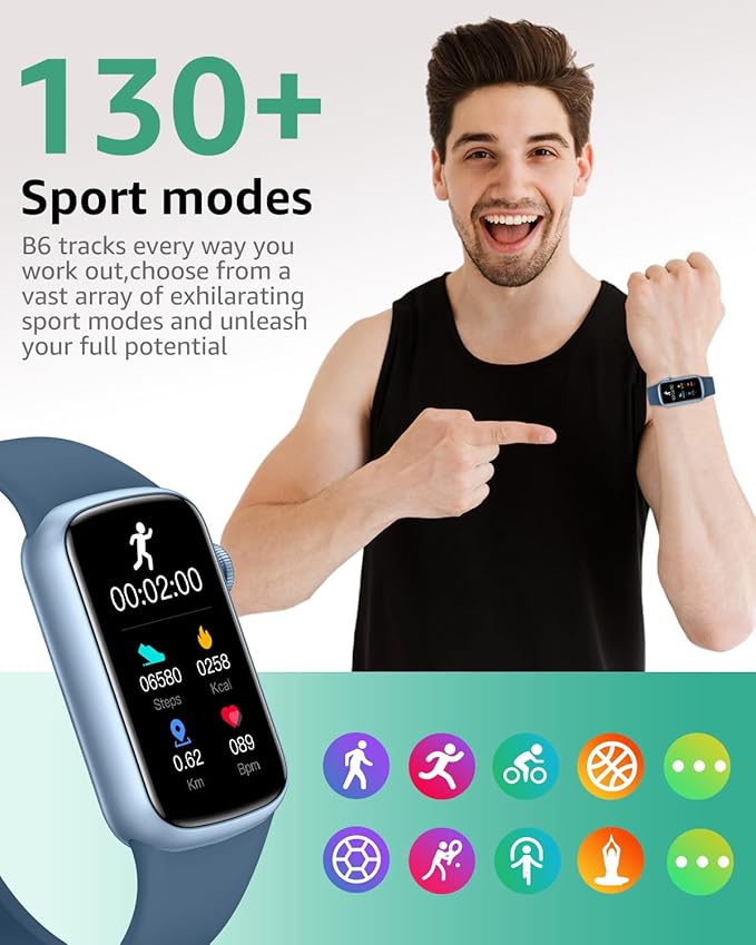 IMFRCHCS Fitness Tracker,Smart Watch with 1.47" Touch Display,137+Sport Modes Fitness Watch with Heart Rate Sleep Monitor, Step Counter,IP68 Waterproof Activity Trackers for Women Men