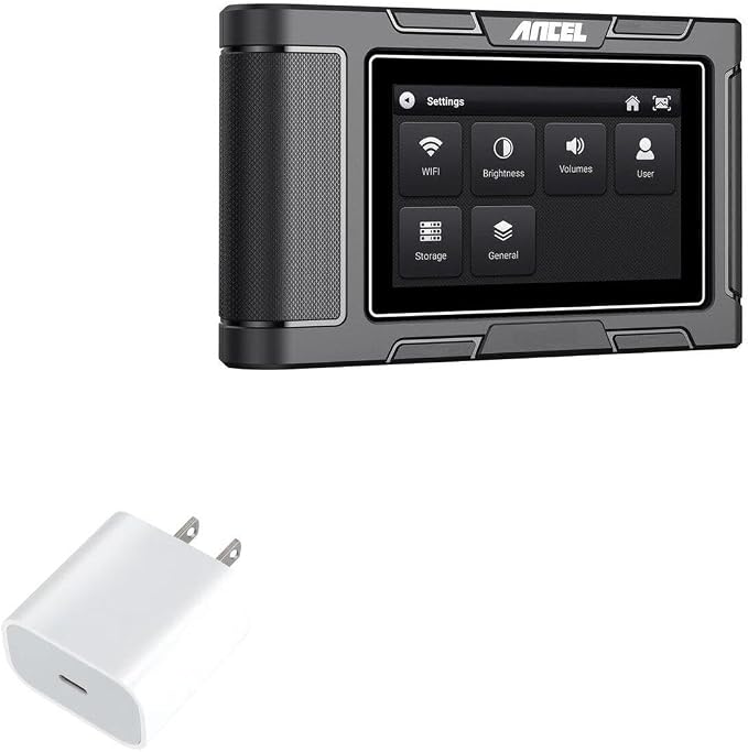 BoxWave Charger Compatible with Ancel HD3100 (5 in) - PD GAN miniCube (30W) 30W Tiny PD GAN Type-C Wall Charger - Winter White