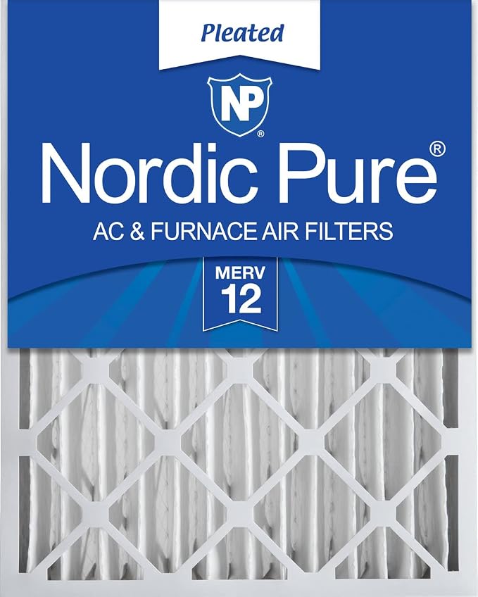 Nordic Pure 16x25x4 Pleated MERV 12 Air Filter 1 Pack