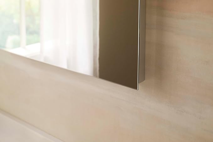 Kohler 55065-NA Embark Slim Two-Door Medicine Cabinet Mirror, Adjustable Shelves with Mirrored Doors, 35 in. W x 26 in. H