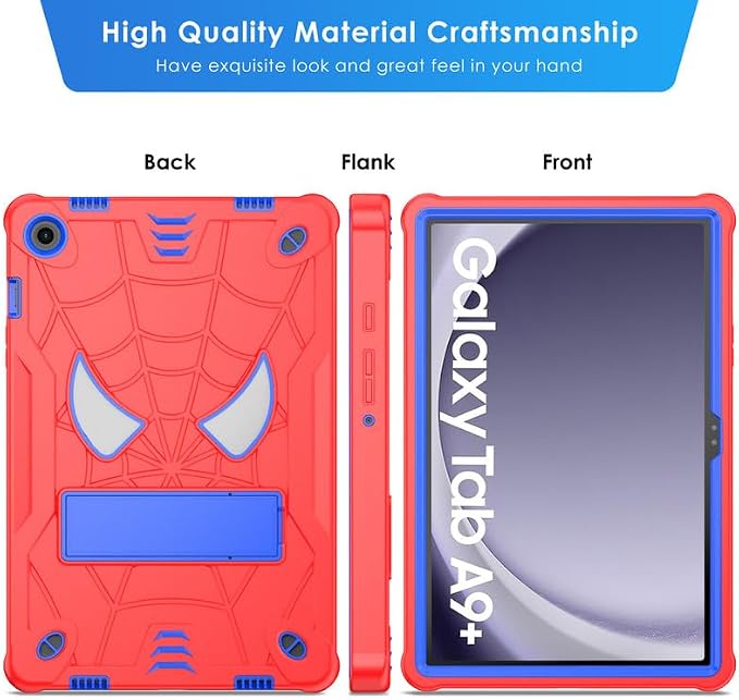 DETUOSI Case for Samsung Galaxy Tab A11+ Plus 11 2025/ A9+ Plus 2023 with Shoulder Strap 3-Layers Hybrid Heavy Duty Full-Body Shockproof4-Angles Viewing Protective Cover