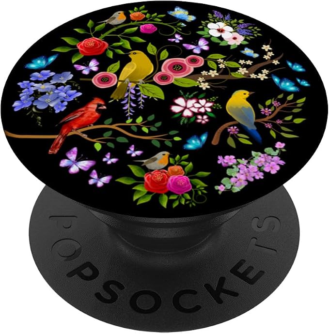 Flower Bird and Butterfly Garden Phone PopSockets Standard PopGrip
