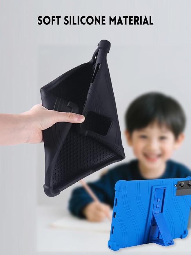 Case for POPUX/DOOGEE Tab E3 Pro 13 Inch (Black) | Soft Silicone Kids Friendly Tablet Cover with Adjustable Stand for POPUX/DOOGEE 13 Inch Tablet Case Drop-Proof