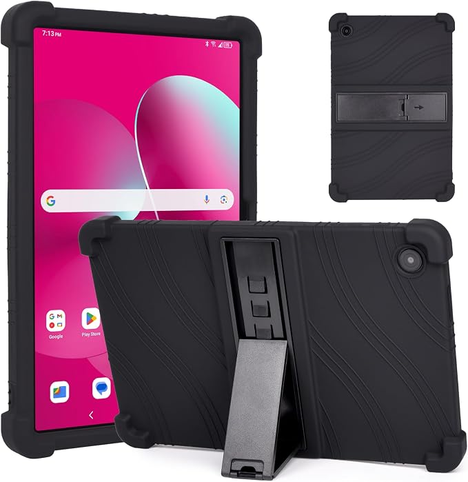 RSAquar Silicone Case for T-Mobile REVVL Tab 2 10.1 (2025) – Soft Shockproof Protective Cover Lightweight Portable Design – Black