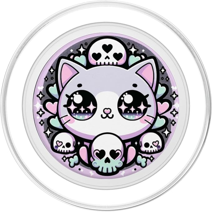 Pastel Goth Gothic Kawaii Cat PopSockets Standard PopGrip