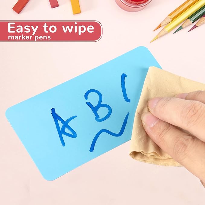 32 Pcs Dry Erase Magnetic Labels, 4.2 x 2.1 Reusable Writable Name Tags Magnetic Label Stickers for Whiteboard, Refrigerator, Locker Classroom Office Home (Rainbow)