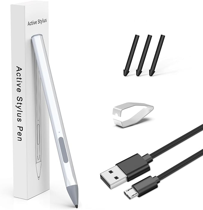 ASUS Stylus Pen for Transformer/Vivobook Flip/Notebook Touchscreen Laptop/Tablet - Rechargeable 4096 Pressure Sensitivity Microsoft MPP Protocol Black