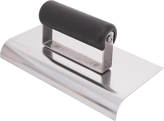 MARSHALLTOWN QLT Stainless Steel Hand Edgers, Plastic Handle Material, 152mm Width, 203mm Length, 6mm Radius, 10mm Lip, Made In The USA, CE522SP