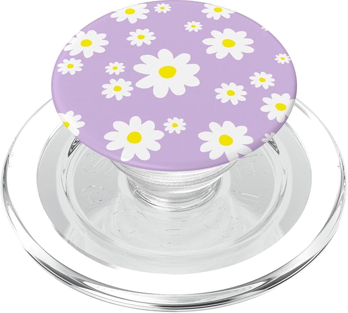 Purple Daisy Flower Cute Spring Floral Lavender Lilac Leaf PopSockets Adhesive PopGrip