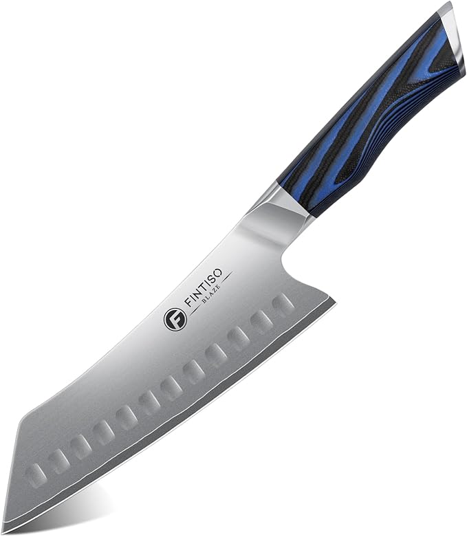 FINTISO 7 Inch Chef Knife,Japanese Ultra Sharp Santoku Knife,2026 New Upgrade High Carbon Stainless Steel Kitchen Knife,Premium G10 Handle,Versatile Cutting for Meat & Veggies