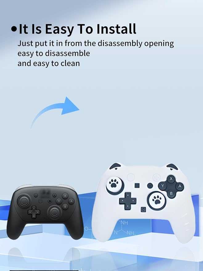 Case for Nintendo Switch 2 Pro ControllerUYRUREL Premium Sillence MaterialShock-Absorbing and Anti Drop Protection Soft Shellwith Stickers and Thumb GripsBlack.