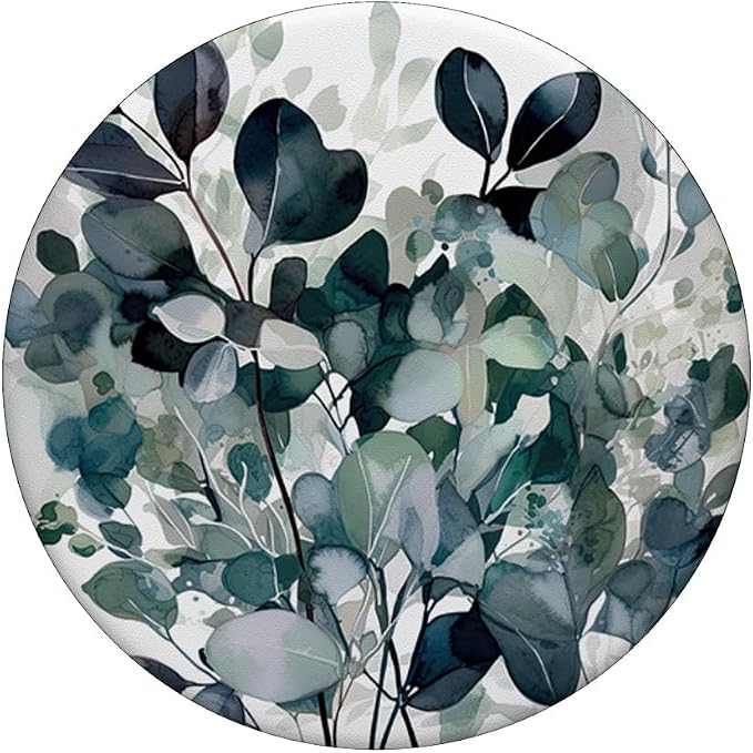 Eucalyptus Floral Flower Green Garden Pattern PopSockets Adhesive PopGrip