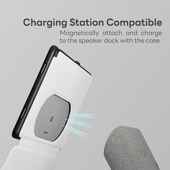 Penoval Silicone Cover Case for Google Pixel Tablet 11 inch 2023 Black | Adjustable viewing angle charging speaker dock compatible easy carry-on design shockproof protective shell slim fit