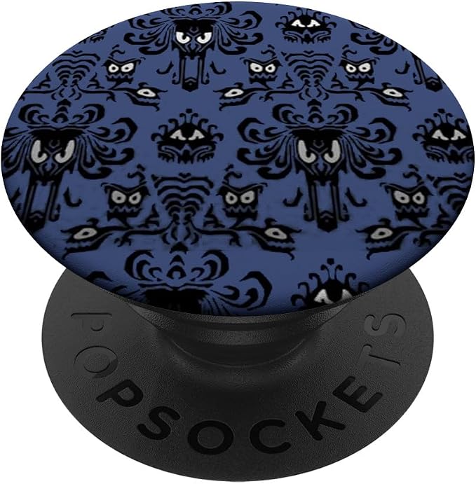 Spooky Wallpaper Halloween Pattern Purple PopSockets PopGrip: Swappable Grip for Phones &amp Tablets PopSockets Adhesive PopGrip